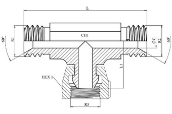 Тройник BSP 1.1/4" (Ш-Г-Ш)