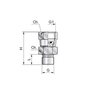 Адаптер в тело 1/2" под манометр 1/2"