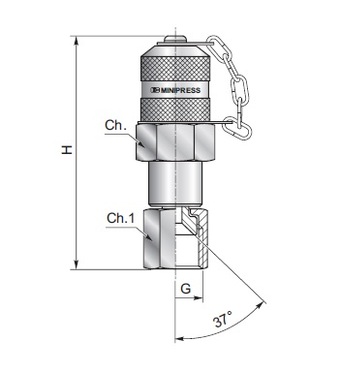 Точка измерения давления М16х2,0 гайка JIC 1/2"