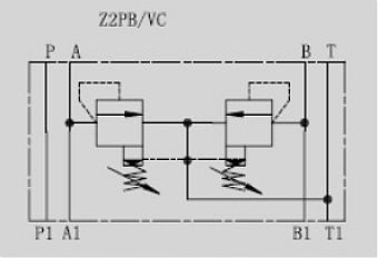 Клапан предохранительный модульный CETOP 3 в канал "A и B" Z2DB6VC-1-40/315