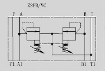 Клапан предохранительный модульный CETOP 3 в канал "A и B" Z2DB6VC-1-40/315