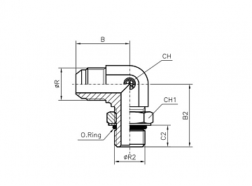 TN514-JIC 1.5/8"-1.5/8"-12UN ZnNi (K)