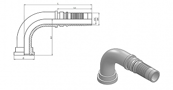 Фл. 1.1/2" 3000/90-20 int (60,3) DN32