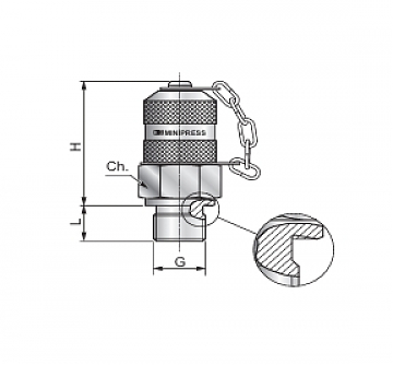 Точка измерения давления BSP3/4" без уплотнения - M16x2,0