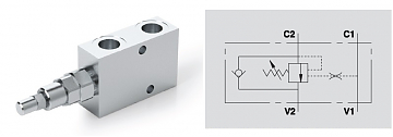Клапан тормозной одностороннего действия VBCD 1/2” SE RP 1:8