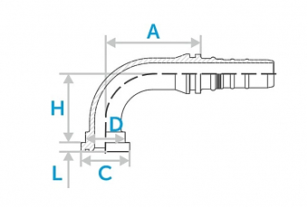 Фл. 1.1/4"6000/90-16 int (54,0) DN25 (К)