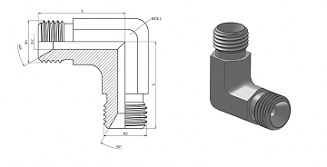 Угольник 90° с наружней резьбой BSP 1.1/4"