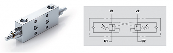 Клапан тормозной двухстороннего действия VBCD 1/2“ DE/FL