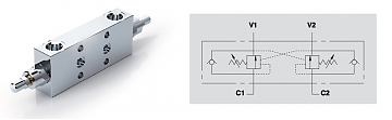 Клапан тормозной двухстороннего действия VBCD 1/2“ DE/FL