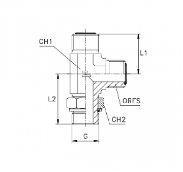 TN516-ORFS 11/16"-R 1/4"