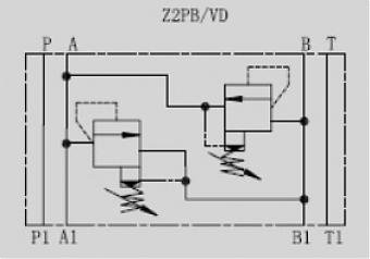 Клапан предохранительный модульный CETOP 5 в канал "A и B" Z2DB10VD-1-40/315