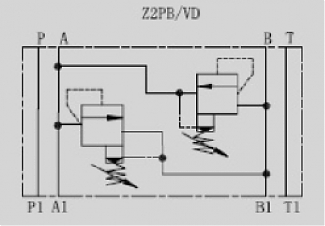 Клапан предохранительный модульный CETOP 5 в канал "A и B" Z2DB10VD-1-40/315