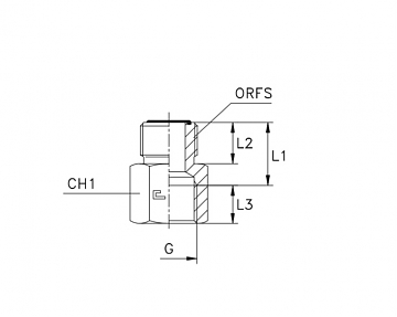 Адаптер ORFS 1.7/16"-BSP 1" (Ш-ВНР)