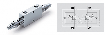 Клапан тормозной двухстороннего действия VBCD 1/2” DE CC RP 1:8