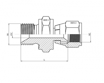 Адаптер BSP 1/2"-JIC 7/8" (Ш-Г)