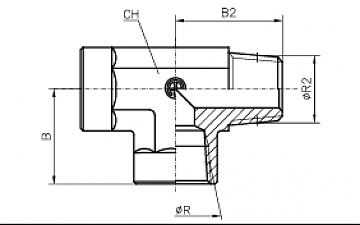 Тройник L-образный NPT 1.1/4" (Внутр-Внутр-Ш)