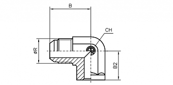 Приварной адаптер мама 90° JIC 3/4" (Ш)