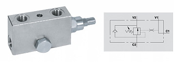 Клапан тормозной одностороннего действия VBCD 3/8” SE/A FLV