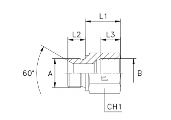 Адаптер DKM M14x1,5 (Ш-ВНТР) L=43