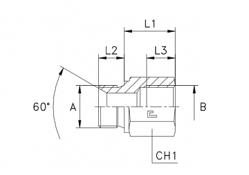 Адаптер DKM M14x1,5 (Ш-ВНТР) L=43