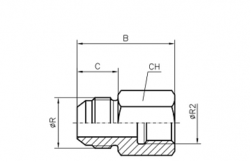 АДАПТЕР С ВНУТРЕННЕЙ РЕЗЬБОЙ BSPP - MALE JIC 37°