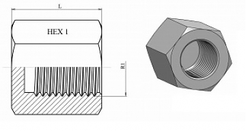 Заглушка с внутренней резьбой BSP 3/8" ZnNi (K)