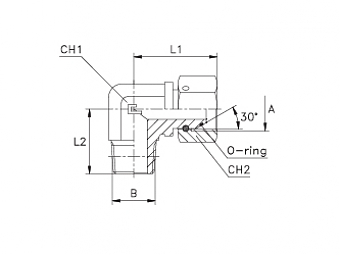 Угольник 90° BSP1/4" - BSPT1/4" (Г-Ш)