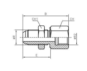 Переборочный JIC 9/16" - BSP 3/8" (Ш-ВНР)