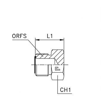 Заглушка ORFS 13/16" ZnNi (K)