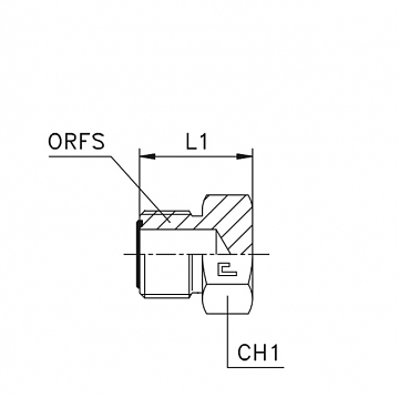 Заглушка ORFS 13/16" ZnNi (K)