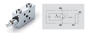 Клапан тормозной одностороннего действия VBCD 1/2“ SE/FL