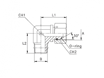Угольник 90° BSP1/8" - BSPT1/8" (Г-Ш)
