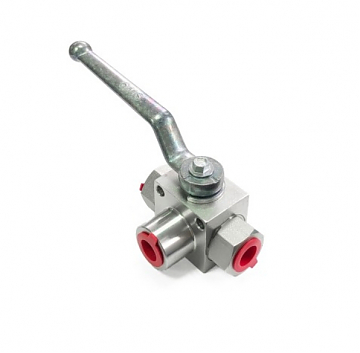 Кран трёхходовой  BSPP 1.1/2'' 315 bar "T"(с отверстиями для крепежа) (К)