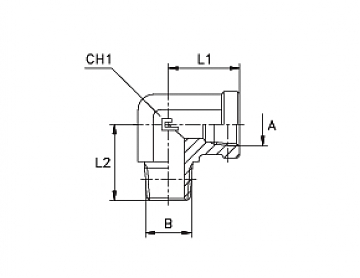 Угольник 90° штуцер/внутренняя резьба NPT 1/8"