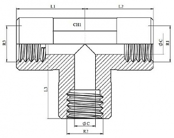 Тройник с внутренней резьбой BSP 1.1/2"