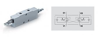 Клапан тормозной двухстороннего действия VBCD 1/4" DE/А 