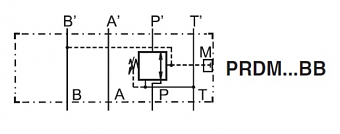 Клапан редукционный модульный CETOP 5 в канал "B" PRDM3BB21SVG