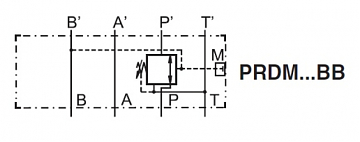 Клапан редукционный модульный CETOP 5 в канал "B" PRDM3BB21SVG