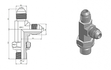 TN516-JIC 1.7/8"R1.1/4"