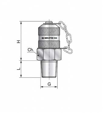 Точка измерения давления BSPT 1/4"-M16x2.0