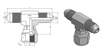 Тройник JIC 1.7/8"-12 (Ш-Г-Ш)
