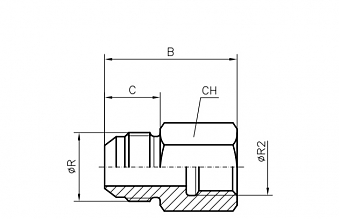 TN141GG-JIC 1.5/16"x1"R