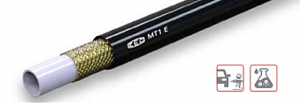 Шланг MT1E-04 DN6 WP=300bar для красок (черный)