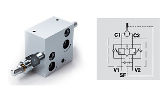 Клапан тормозной двухстороннего действия с линией разблокировки тормозов VBCDF 1/2” DE OMS SF