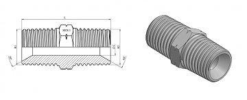 Male NPT 1.1/2"-1.1/2"
