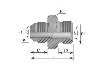 Male BSP 3/8"- JIC 3/4" (К)