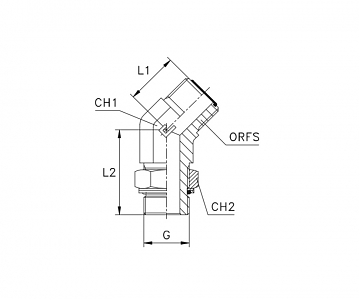 TN517-ORFS 1.3/16"-R3/4"